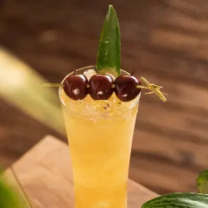 The Three Dots and a Dash Cocktail: Victory-Code Tiki Icon